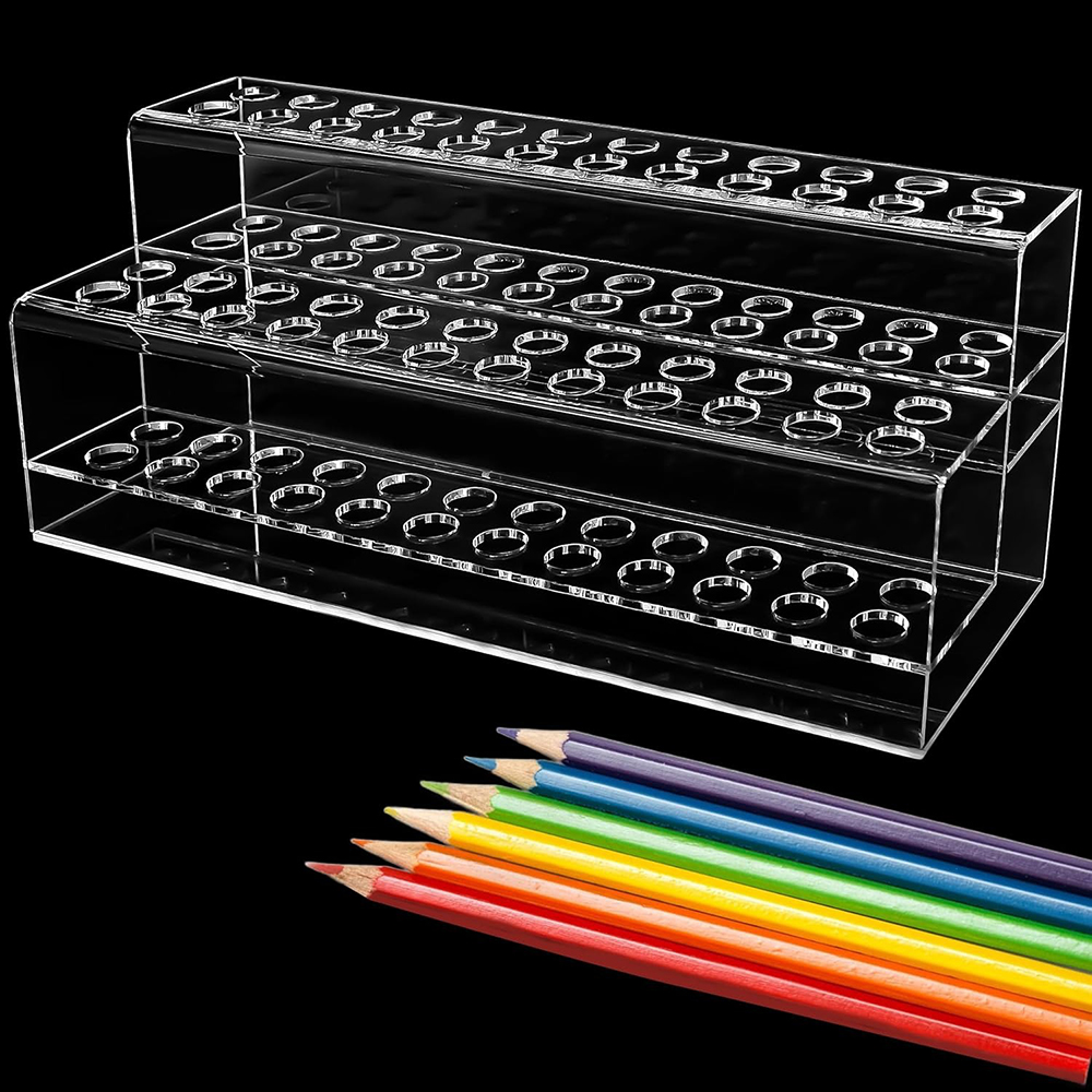 Desk Setup Shelf - Portapenne in acrilico trasparente Portapenne da