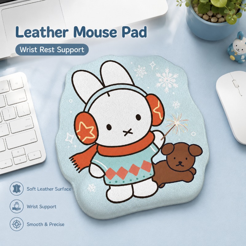 Desk Setup Office - Tappetino per Mouse in Pelle Anime