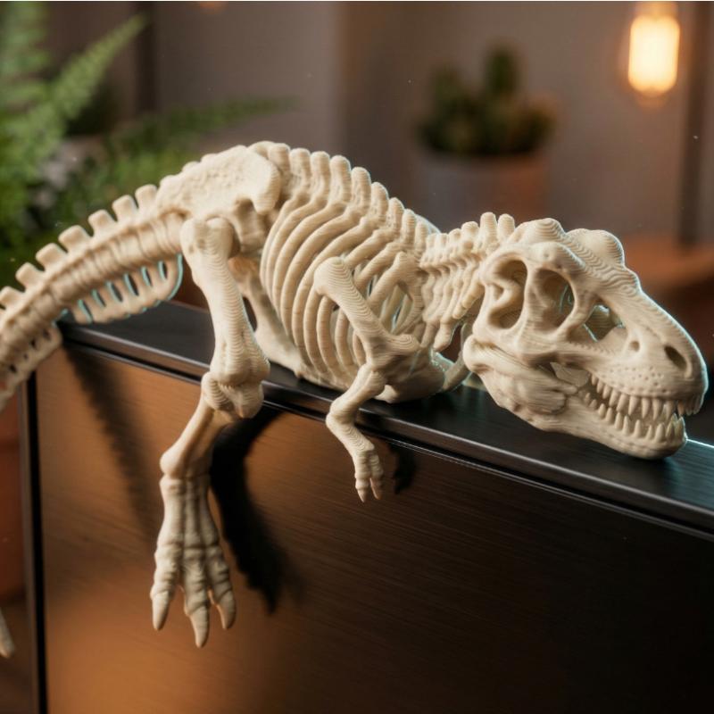 Desk Setup Gifts - Ornamento Tirannosauro Rex Dormiente, Decorazione Dinosauro