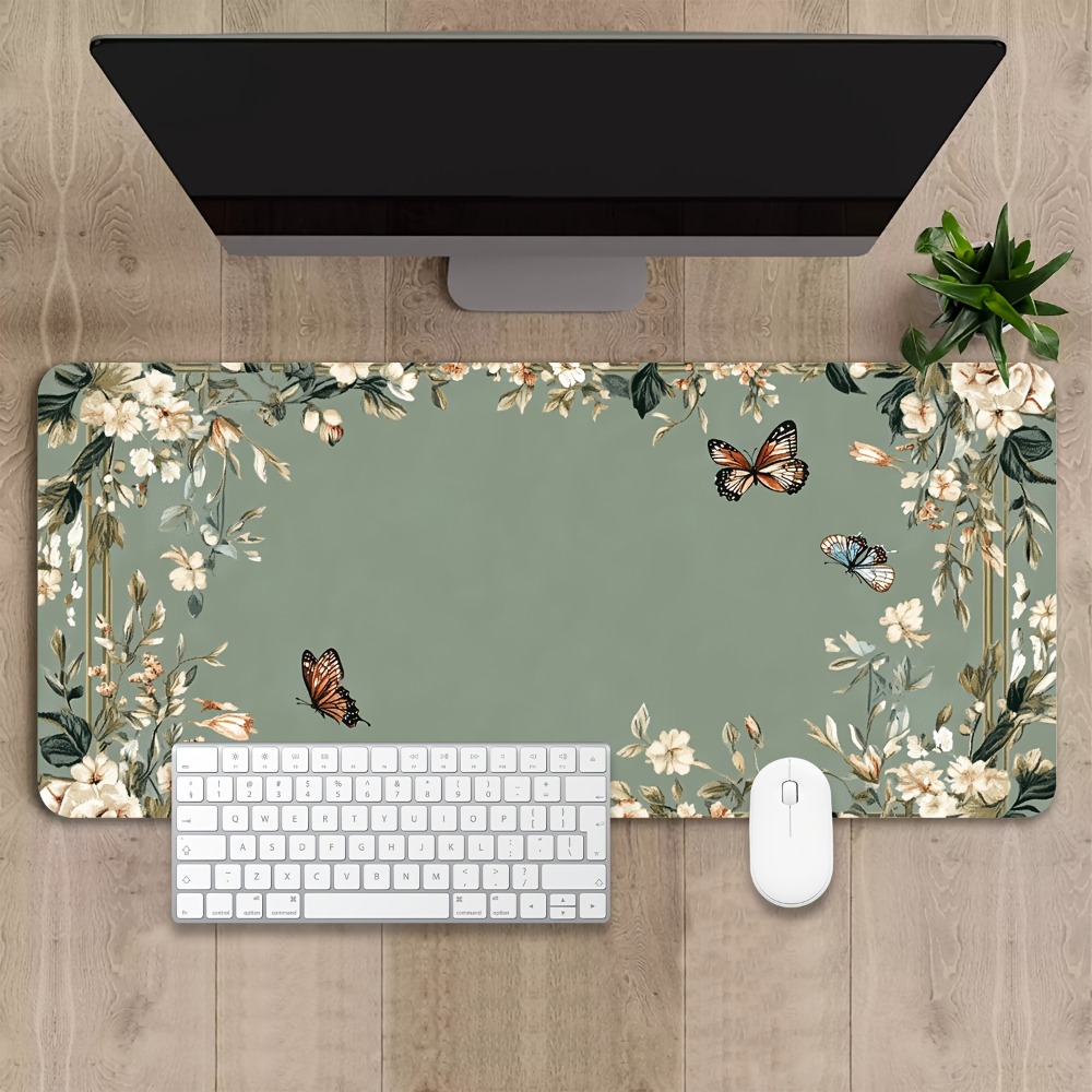 Desk Setup With Plants - Tappetino da tavolo con motivo a