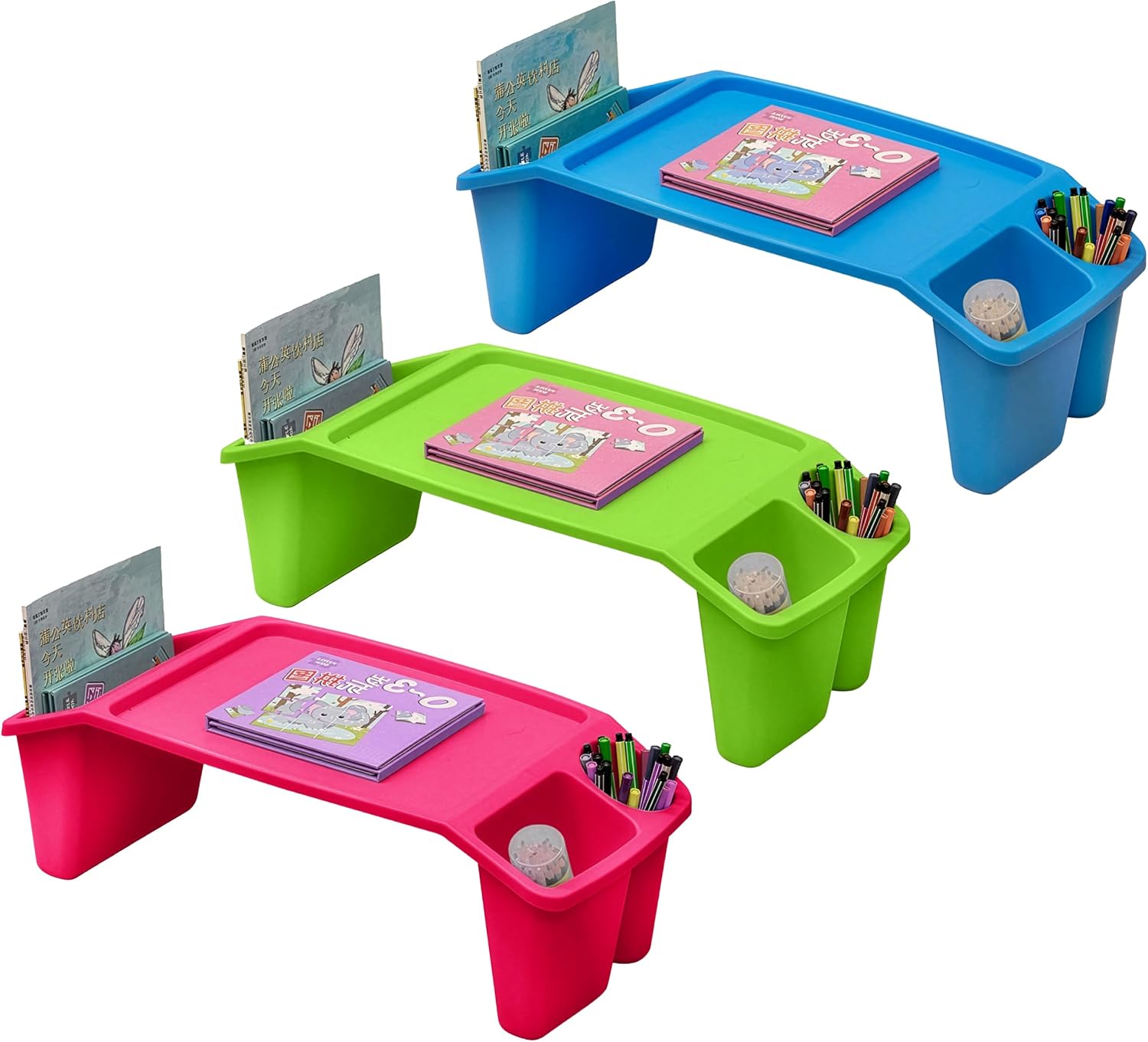 Desk Setup Pink - Set di 3 Tavolini Portatili con
