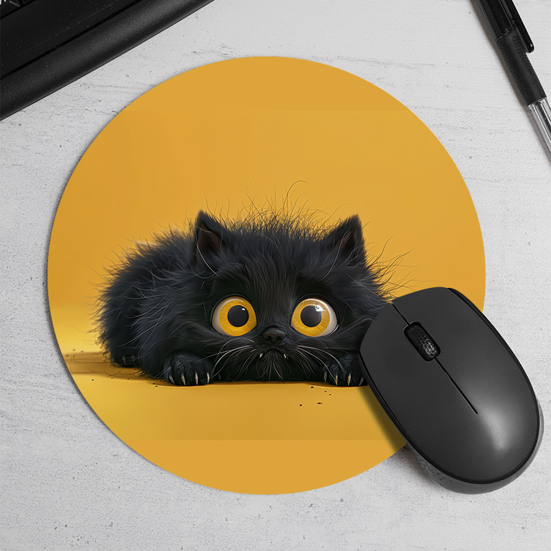 Desk Setup Office - Simpatico tappetino per mouse rotondo con