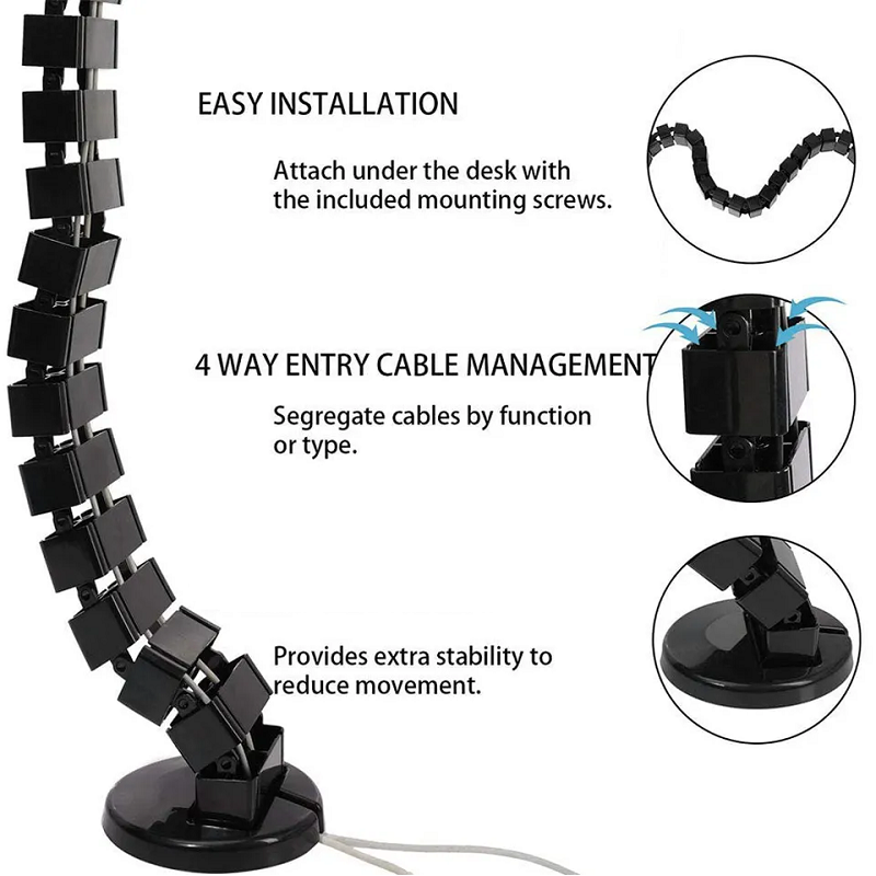 Manicotto per cavo per colonna - Desk Setup Clean recensione e prezzo