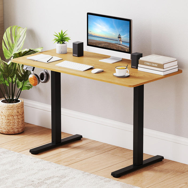 Telaio per scrivania elettrica - Desk Setup Black And Wood recensione e prezzo