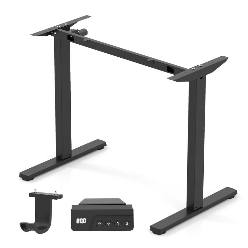 Telaio per scrivania elettrica - Desk Setup Black And Wood recensione e prezzo