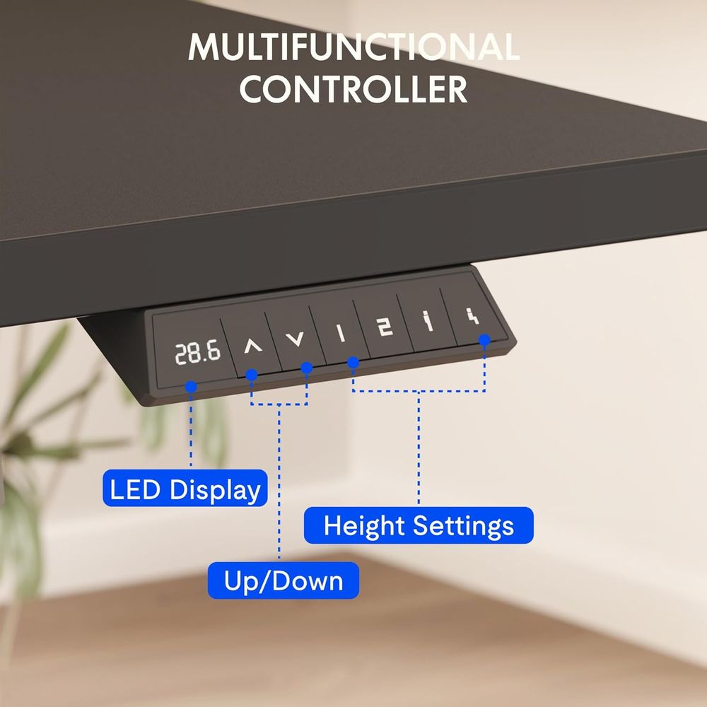 Scrivania Elettrica Regolabile - Desk Setup Black And Wood recensione e prezzo