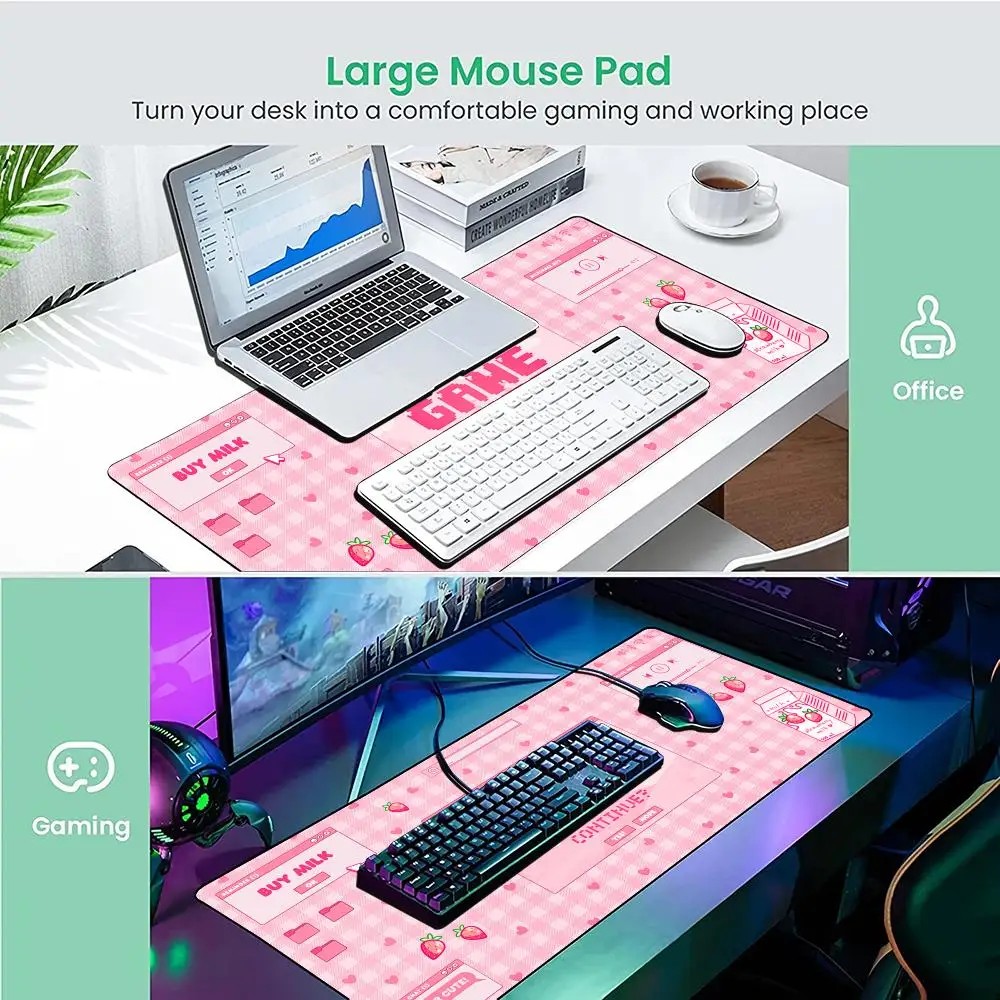 Tappetino per mouse grande in  - Desk Setup Pink recensione e prezzo
