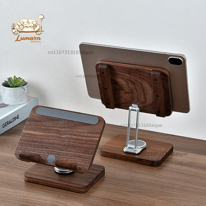 Supporto per iPad in noce nero - Desk Setup Black And Wood recensione e prezzo