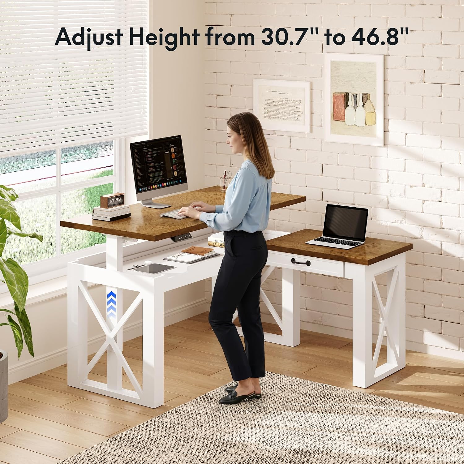 Scrivania ad Angolo a L con Ca - Desk Setup Office recensione e prezzo