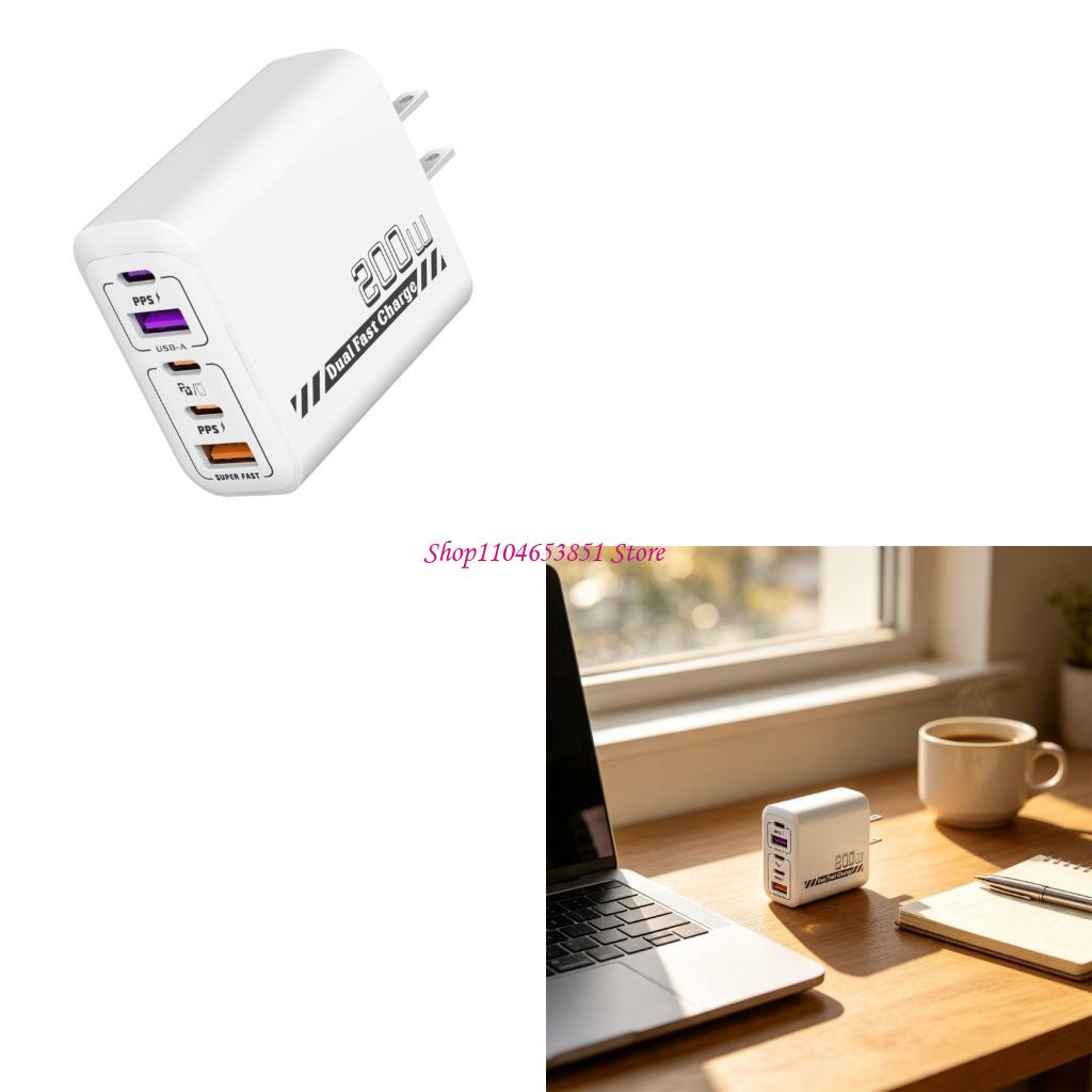 Caricabatterie rapido a 5 port - Desk Setup For 2 Laptops recensione e prezzo